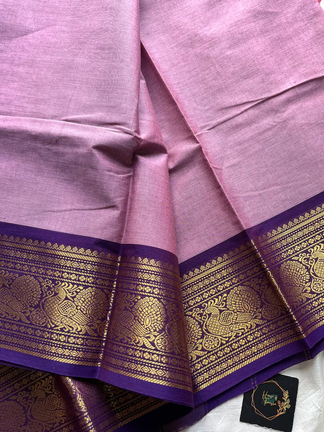 Subtle Weaves | Lilac Kanchi Cotton Saree