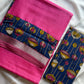 Mangalagiri Silkcotton Saree - Pink (Contrast Blouse)