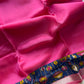 Mangalagiri Silkcotton Saree - Pink (Contrast Blouse)
