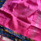 Mangalagiri Silkcotton Saree - Pink (Contrast Blouse)