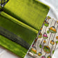 Plain Mangalagiri Silkcotton Saree - Green (Contrast Blouse)
