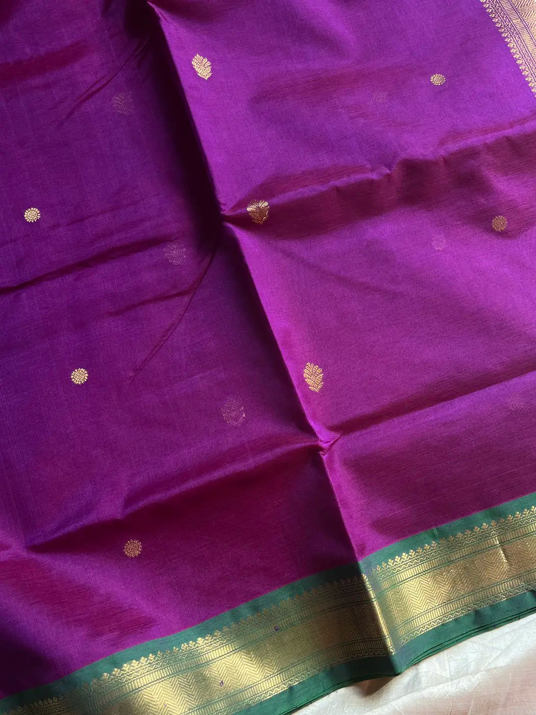 Pattu Nool Edit | Kanchi Silkcotton saree - Purple