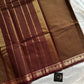 Brown Checked Chettinadu Cotton Saree with Contrast Blouse – Mini Kattam Edit by House of Thansha, bestseller cotton saree for daily wear