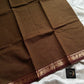 Brown Checked Chettinadu Cotton Saree with Contrast Blouse – Mini Kattam Edit by House of Thansha, bestseller cotton saree for daily wear
