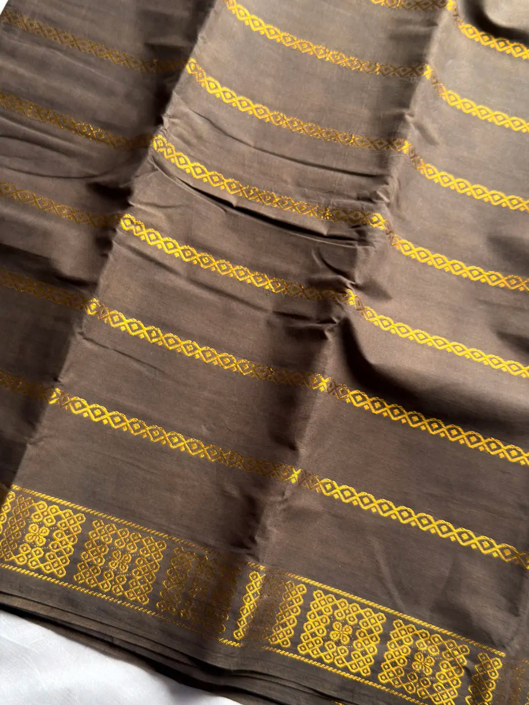 Madurai Sungudi Cotton - Mocha Bronze