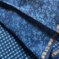 Chanderi Silk Cotton Saree - Indigo Blue