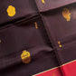 Vegan Silk Saree – Dark Velvet Plum & Red Handloom Art Silk