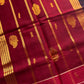 Vegan Silk Saree – Dark Velvet Plum & Red Handloom Art Silk
