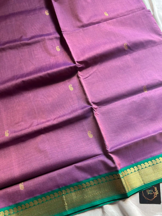 Throne Edit – Lavender 120 Counts Mercerised Chettinadu Cotton Saree