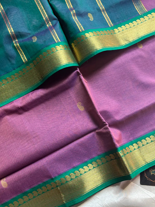Throne Edit – Lavender 120 Counts Mercerised Chettinadu Cotton Saree