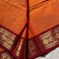 Vintage Loom Edit | Mango Yellow X Orange Kanchi Cotton Saree with maroon border