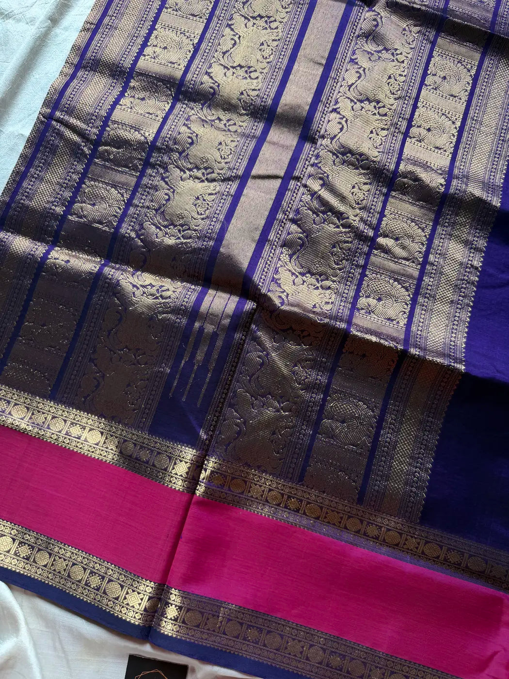 Pattu Nool Edit | Kanchi Silkcotton saree - Blue