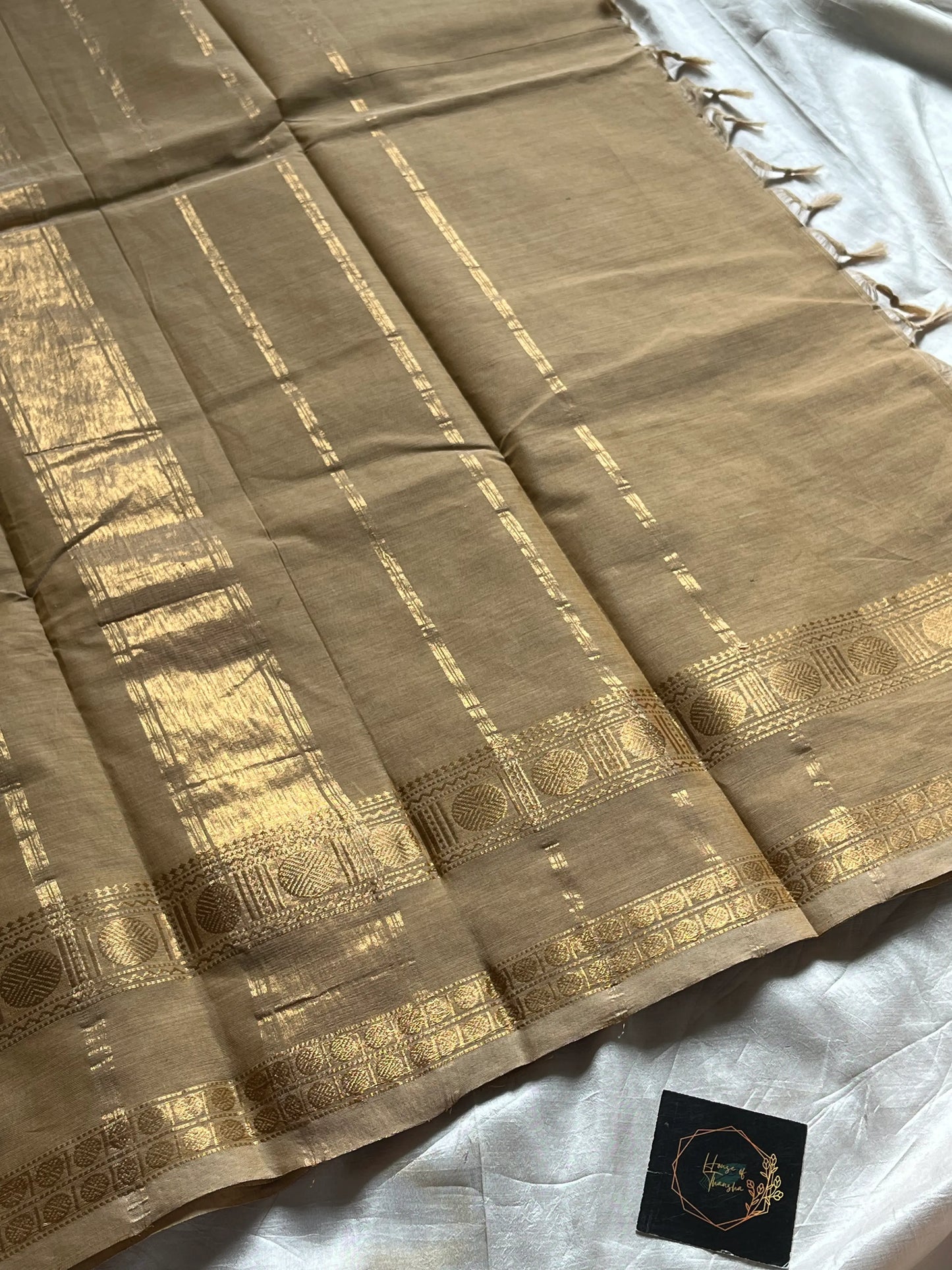 Subtle Weaves – Cream Chettinadu Cotton Saree