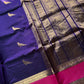 Pattu Nool Edit | Kanchi Silkcotton saree - Blue