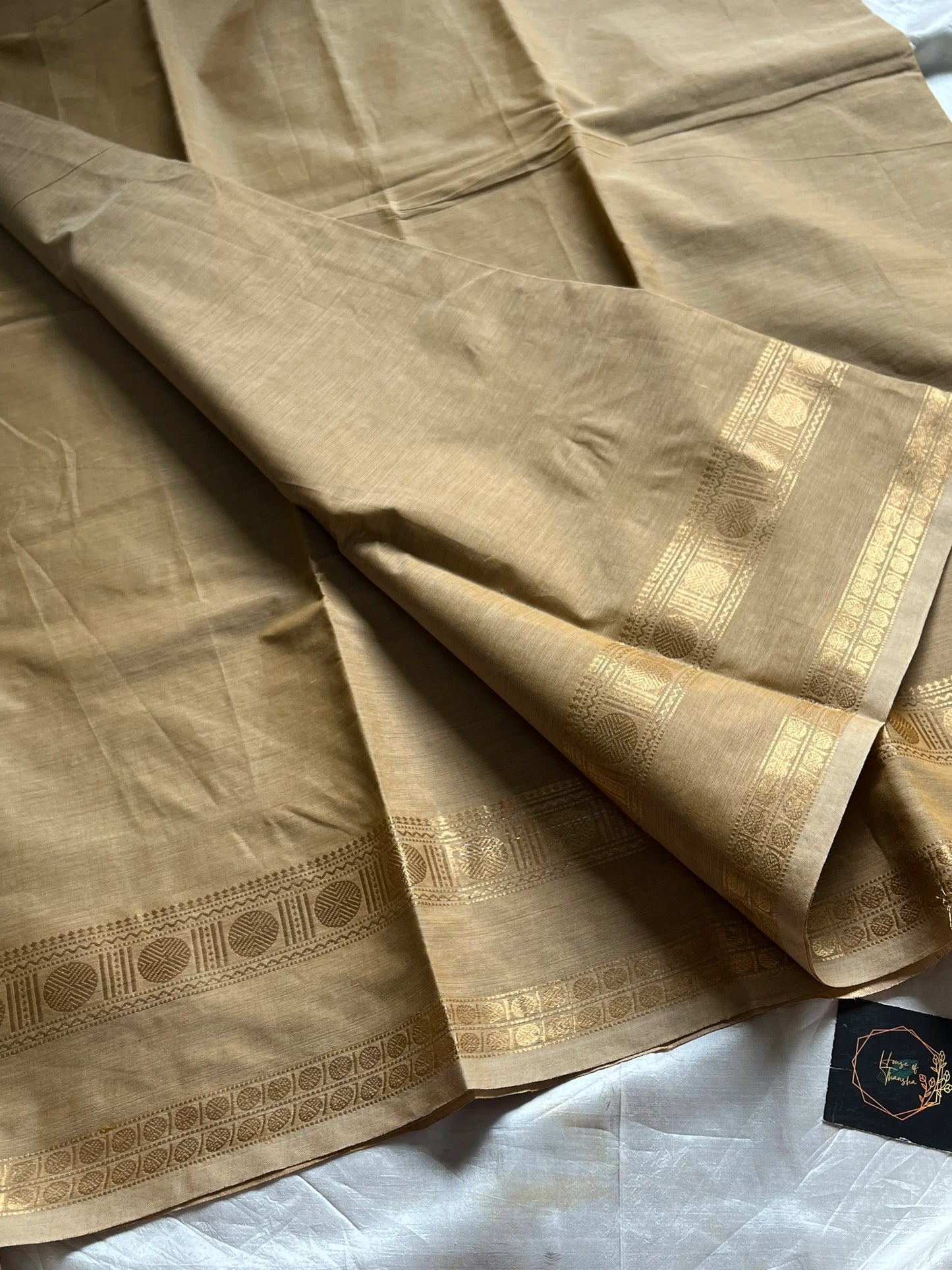 Subtle Weaves – Cream Chettinadu Cotton Saree