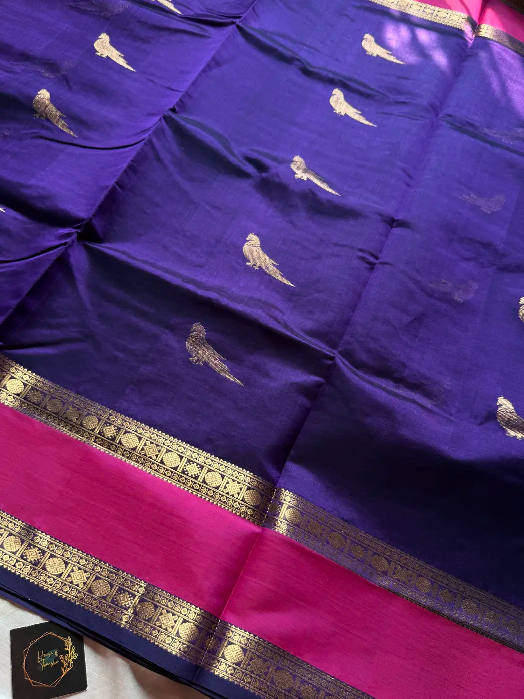 Pattu Nool Edit | Kanchi Silkcotton saree - Blue