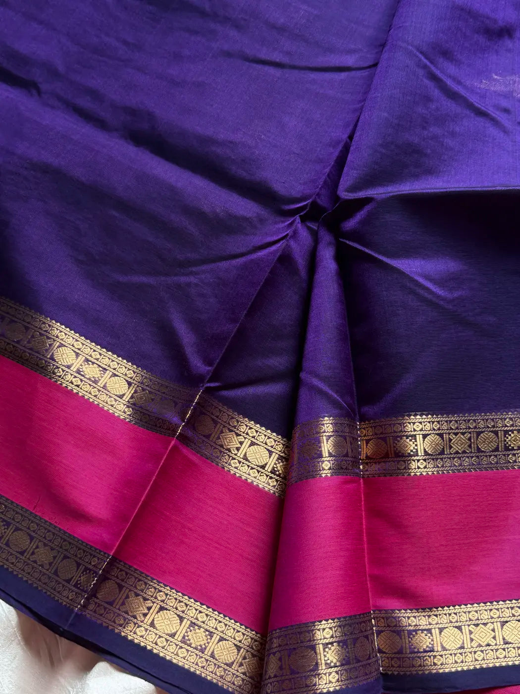 Pattu Nool Edit | Kanchi Silkcotton saree - Blue