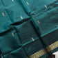 Vegan Silks | Chinnalampattu Saree – Dark Green & Peach