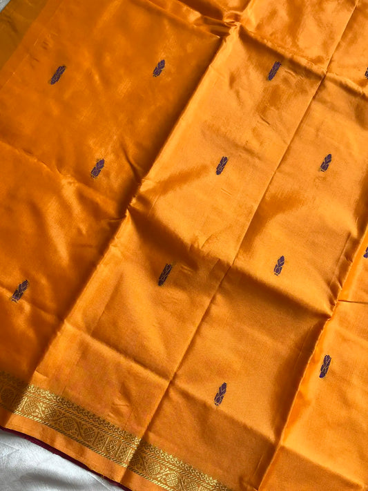Vegan Silks | Chinnalampattu Saree – Yellow & Pink