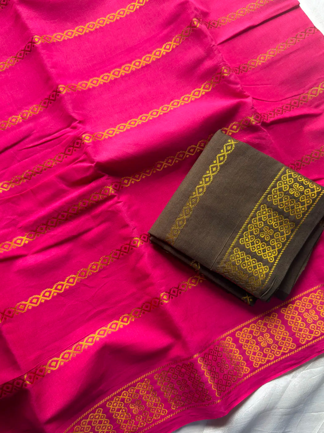 Madurai Sungudi Cotton - Pink