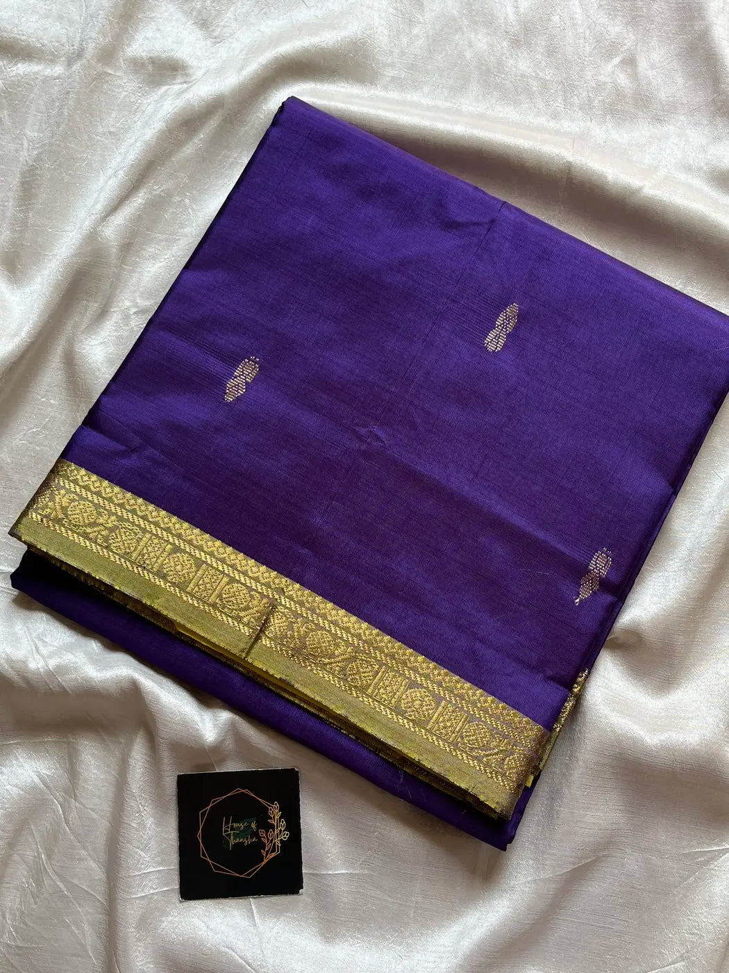 Vegan Silks | Chinnalampattu Saree – Purple & Yellow