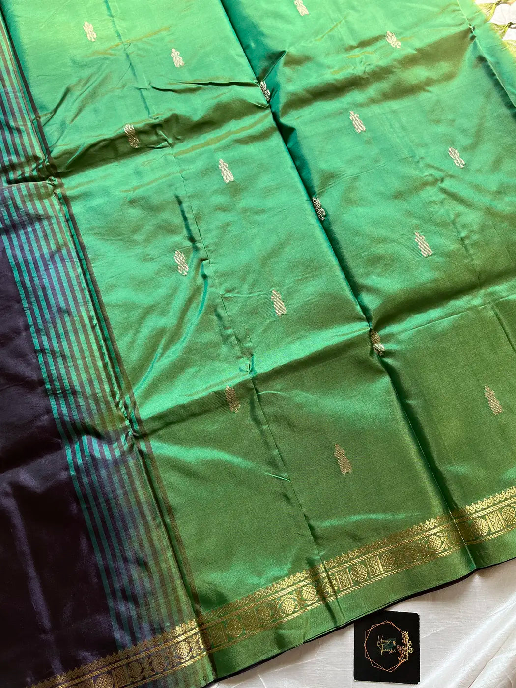 Vegan Silks | Chinnalampattu Saree – Vintage Berry & Green