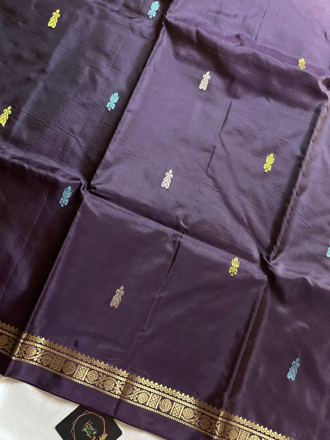 Vegan Silks | Chinnalampattu Saree – Vintage Berry & Green