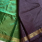 Vegan Silks | Chinnalampattu Saree – Vintage Berry & Green