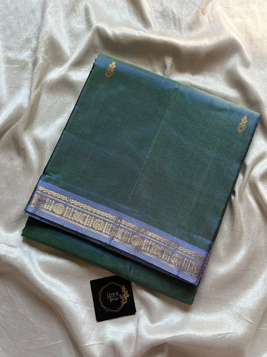 Vegan Silks | Chinnalampattu Saree – Teal Grove