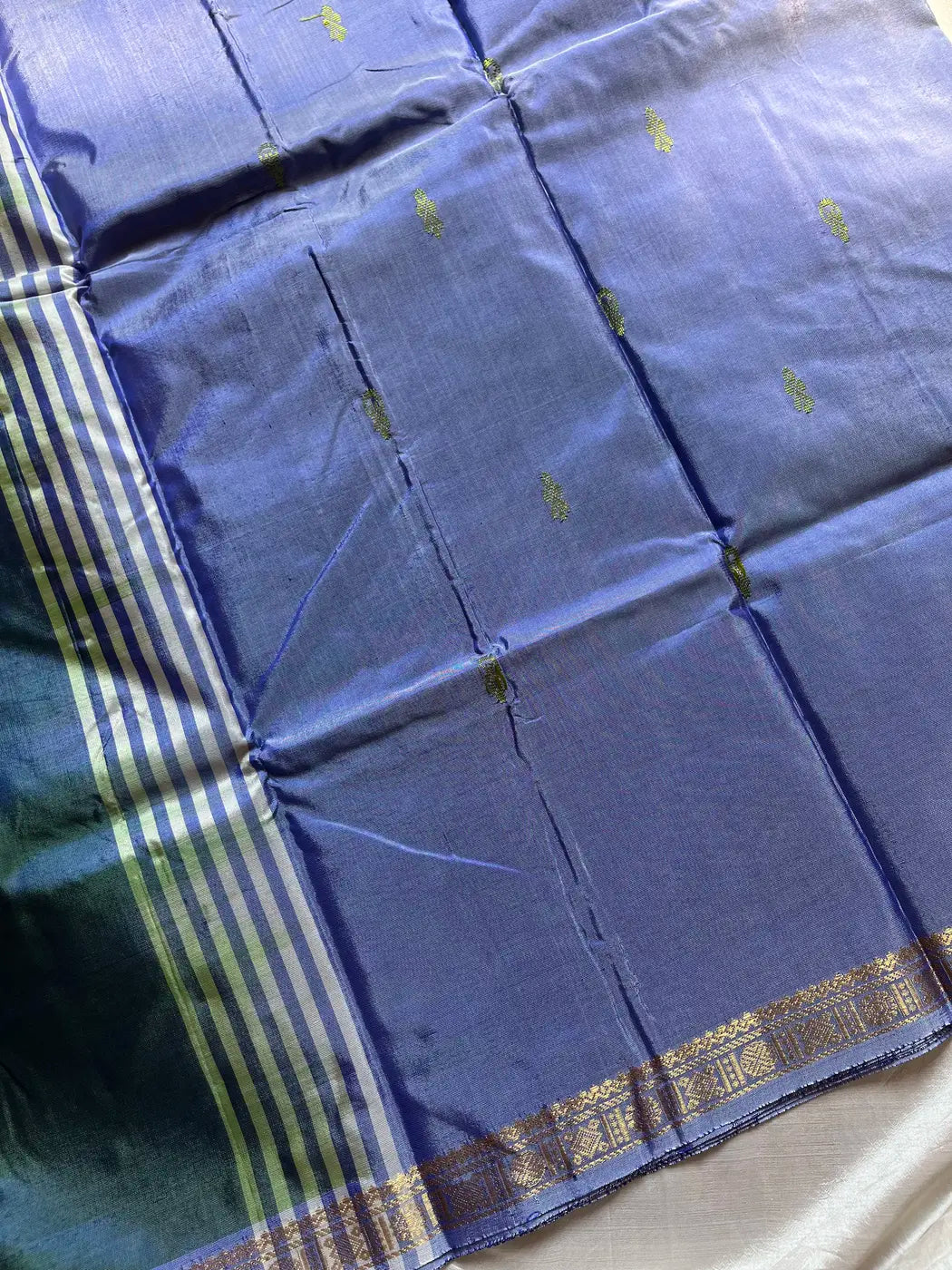 Vegan Silks | Chinnalampattu Saree – Teal Grove