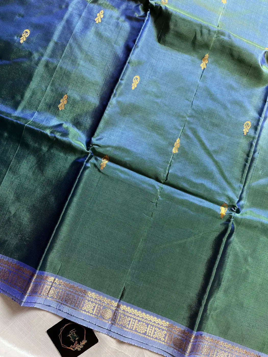 Vegan Silks | Chinnalampattu Saree – Teal Grove