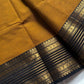 Subtle Weaves | Mustard Kanchi Cotton Saree