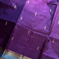 Vegan Silks | Chinnalampattu Saree – Violet & Blue