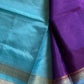 Vegan Silks | Chinnalampattu Saree – Violet & Blue