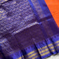 Orange Semi-Silk Cotton Saree with Golden Zari Motifs and Blue Grand Pallu – House of Thansha