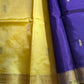 Vegan Silks | Chinnalampattu Saree – Purple & Yellow