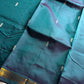 Vegan Silks | Chinnalampattu Saree – Peacock Green
