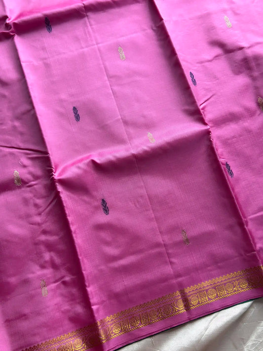 Vegan Silks | Chinnalampattu Saree – Rose