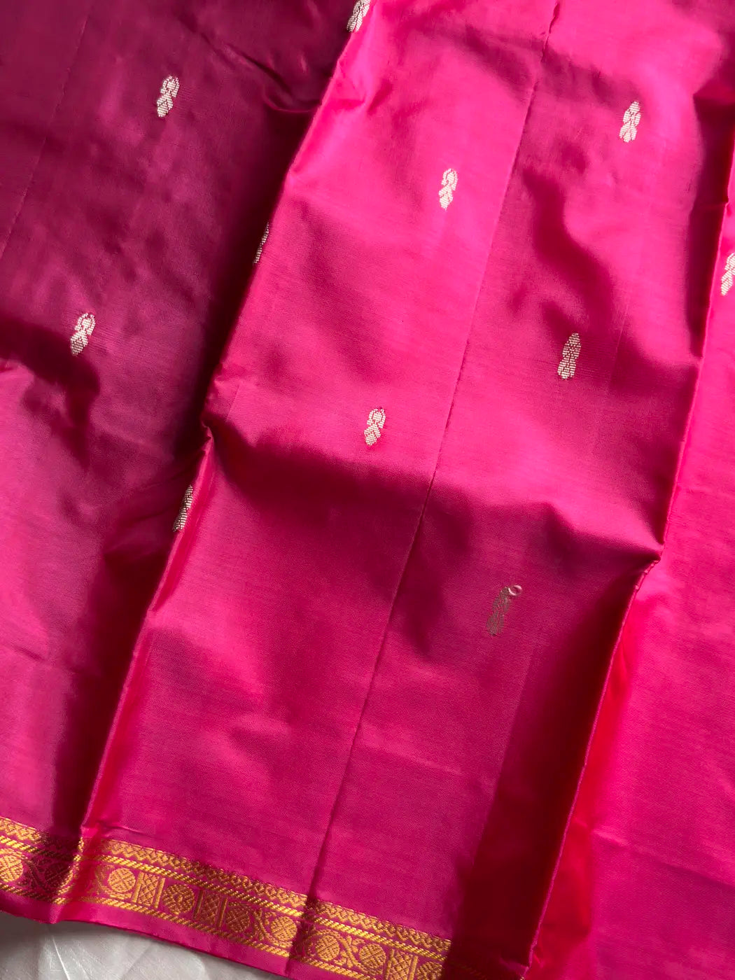 Vegan Silks | Chinnalampattu Saree – Rani Pink