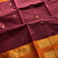 Vintage Loom Edit | Maroon Kanchi Cotton Saree