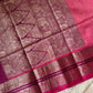 Pink silk cotton saree with Bandhani design – festive drape from House of Thansha