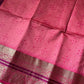 Pink silk cotton saree with Bandhani design – festive drape from House of Thansha