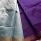 Vegan Silks | Chinnalampattu Saree – Ice Blue