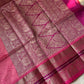 Pink silk cotton saree with Bandhani design – festive drape from House of Thansha