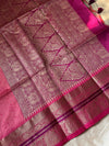 Pink silk cotton saree with Bandhani design – festive drape from House of Thansha