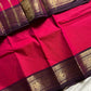 Pink Chettinadu Cotton Saree with Pinkish Brown Zari Border – House of Thansha