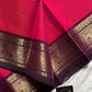 Pink Chettinadu Cotton Saree with Pinkish Brown Zari Border – House of Thansha