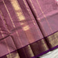 Pastel Lavender Chettinadu Cotton Saree with Dark Magenta Zari Border – House of Thansha