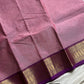 Pastel Lavender Chettinadu Cotton Saree with Dark Magenta Zari Border – House of Thansha