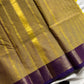 Pastel Green Chettinadu Cotton Saree with Violet Zari Border – House of Thansha